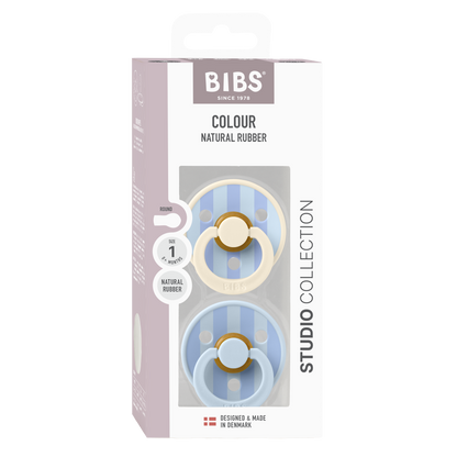 BIBS dummies - studio collection dusty blue - packaging - soothers