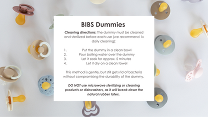 BIBS dummies cleaning directions