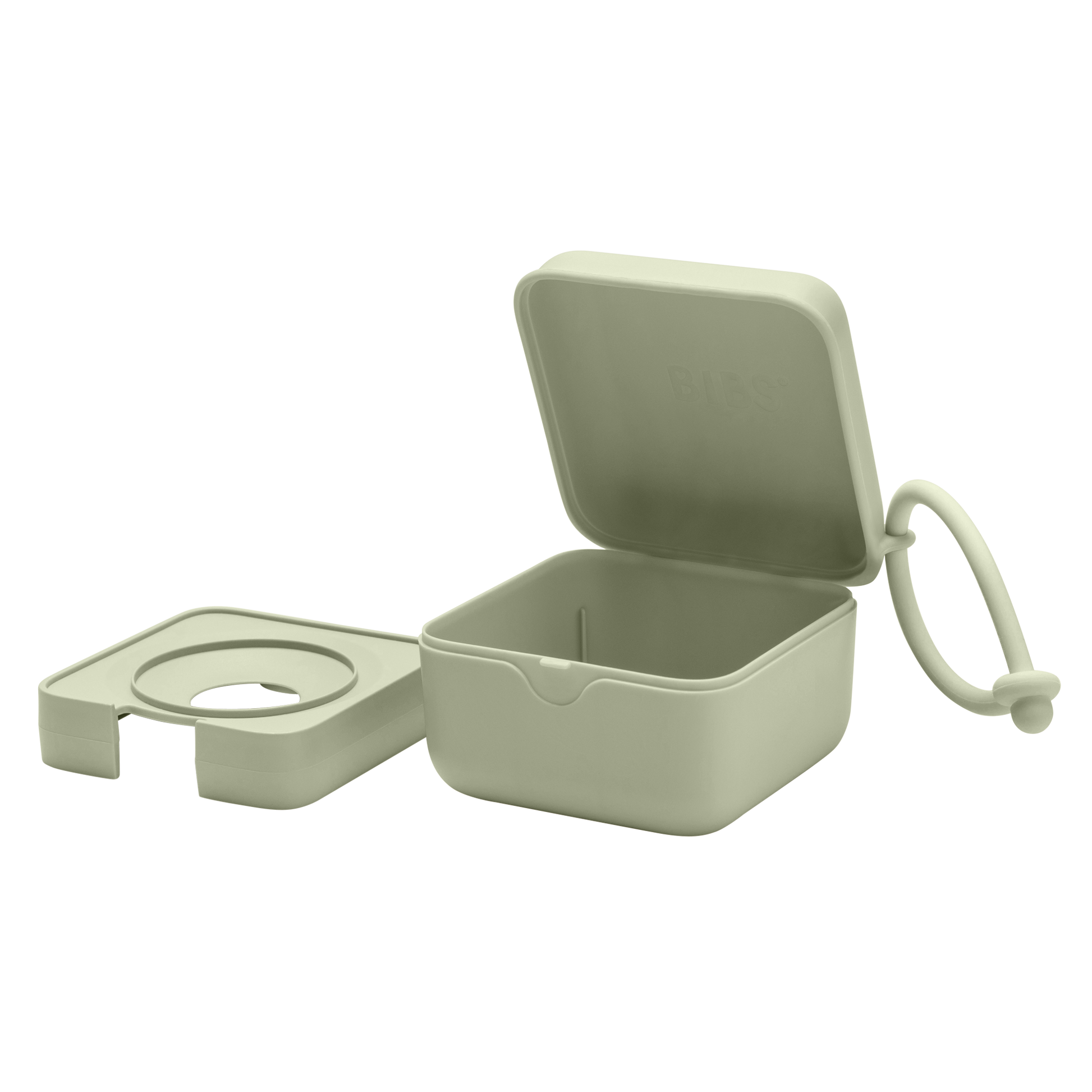 BIBS dummy box - sage - open stock photo