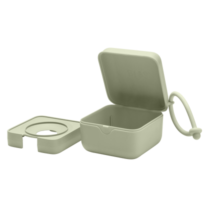 BIBS dummy box - sage - open stock photo