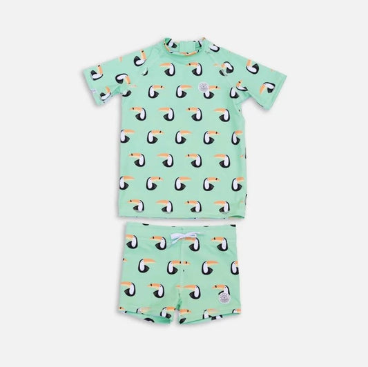 Badawii 2 piece swim set - toucan front