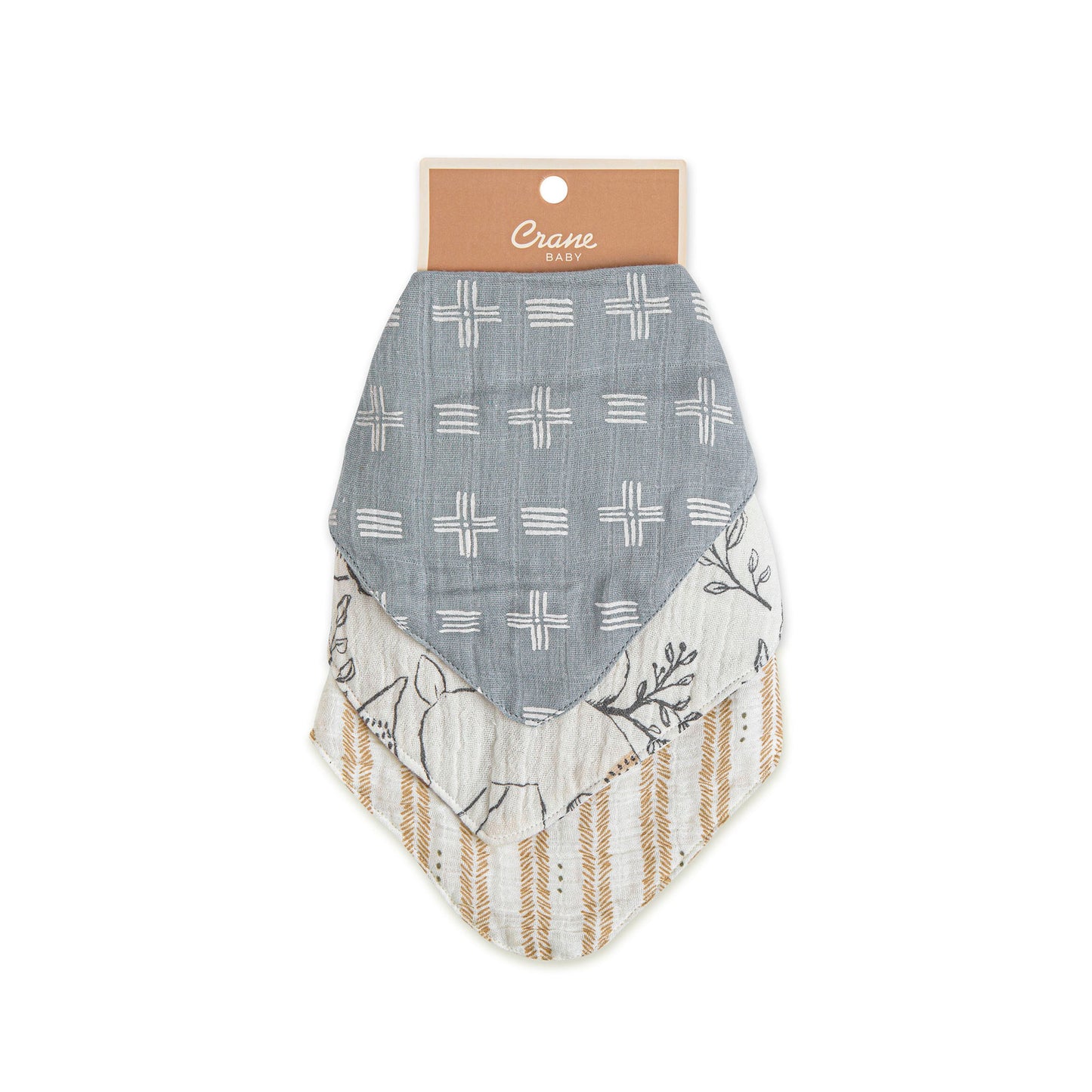 Crane Baby Bibs (Ezra) - packaging