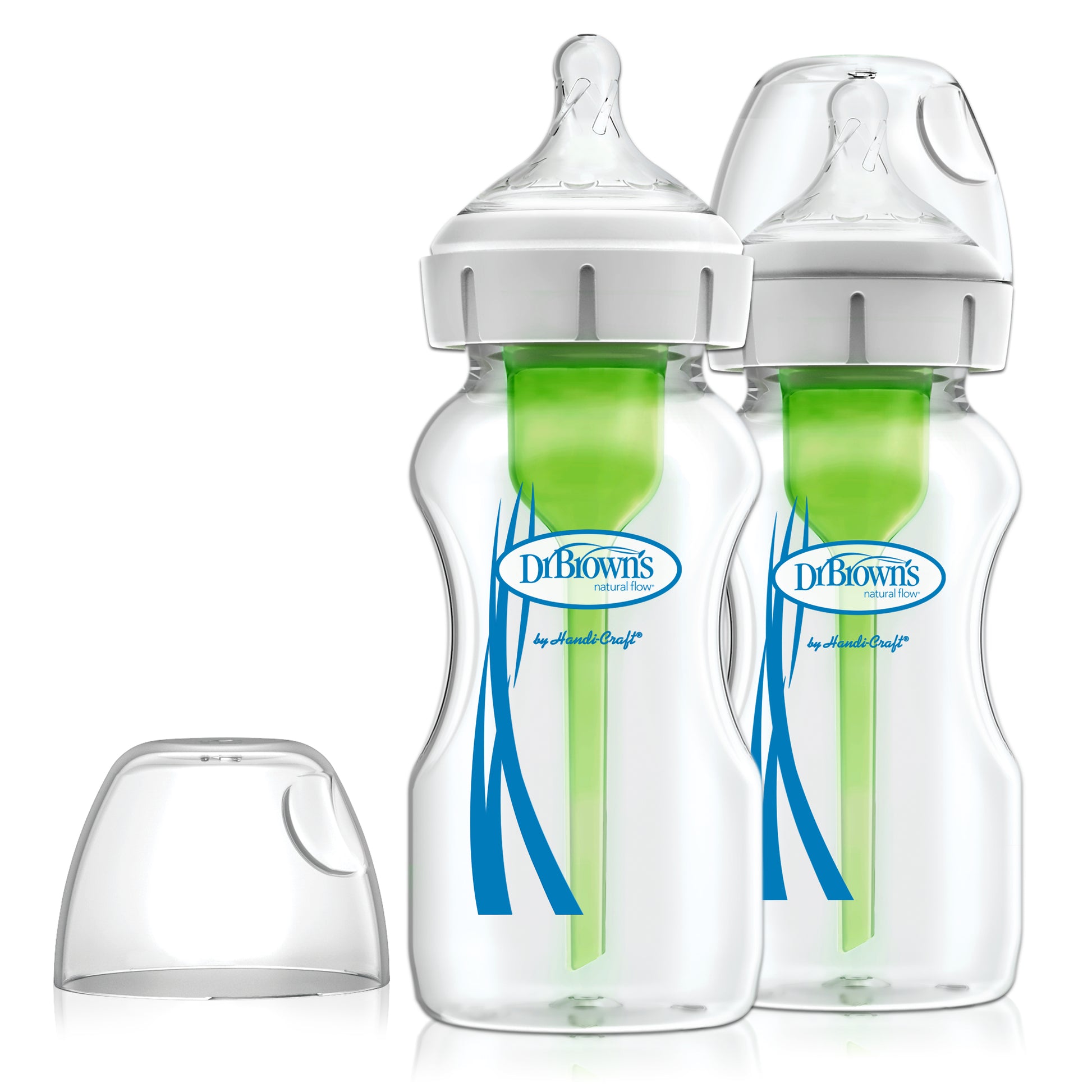 Dr Browns - Baby Glass Bottle Options+ Wide Neck (270ml) x2 - dr brown bottles - dr browns bottles - baby bottle