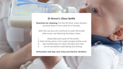 Dr Browns - Glass bottle cleaning instructions