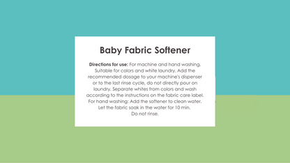 Ecolunes - Baby Fabric Softener (Fragrance Free) - Directions for use