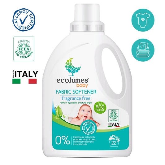 Ecolunes - Baby Fabric Softener (Fragrance Free) - Stock Photo - 100 natural baby products