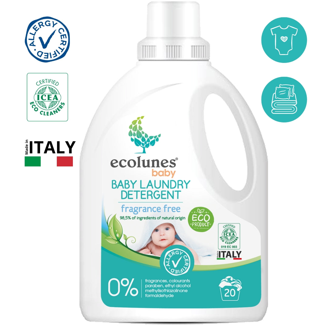 Ecolunes - Baby Laundry Detergent (Fragrance Free) - Stock photo - baby detergent - baby washing powder - baby friendly 