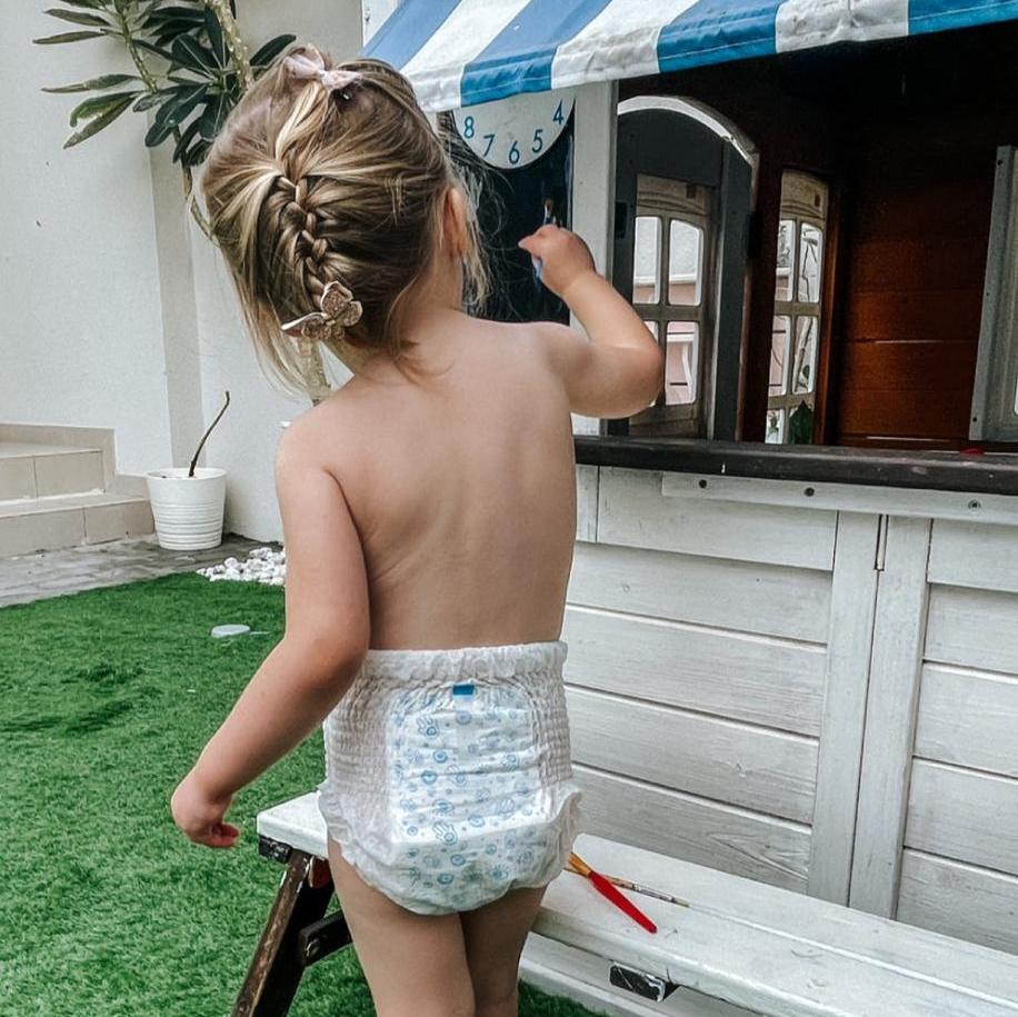 Kim & Kimmy Pull Up Pants Nappies (Good Vibes) - stock photo evil eye and hamsa hand - pull ups nappy pants