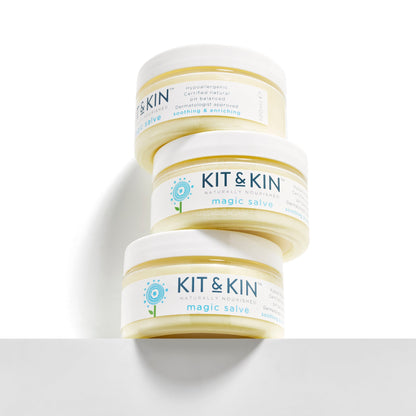 Kit & Kin Magic Salve Nappy Balm - stacked - all over baby balm