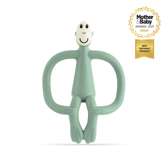 Matchstick Monkeys - Teether - Mint Green - baby monkey toy