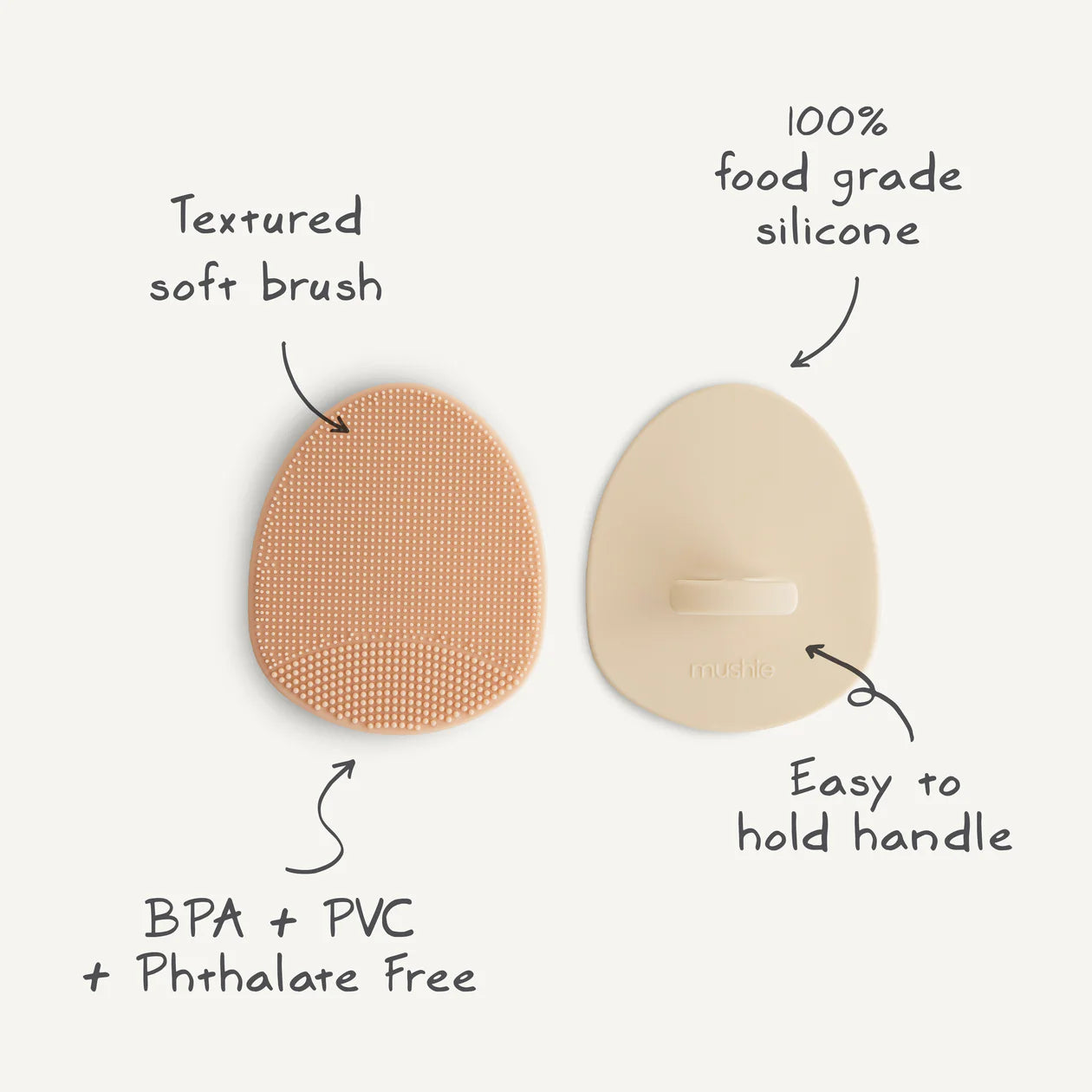 Mushie - Cradle Cap Brush - benefits - cradle cap brush