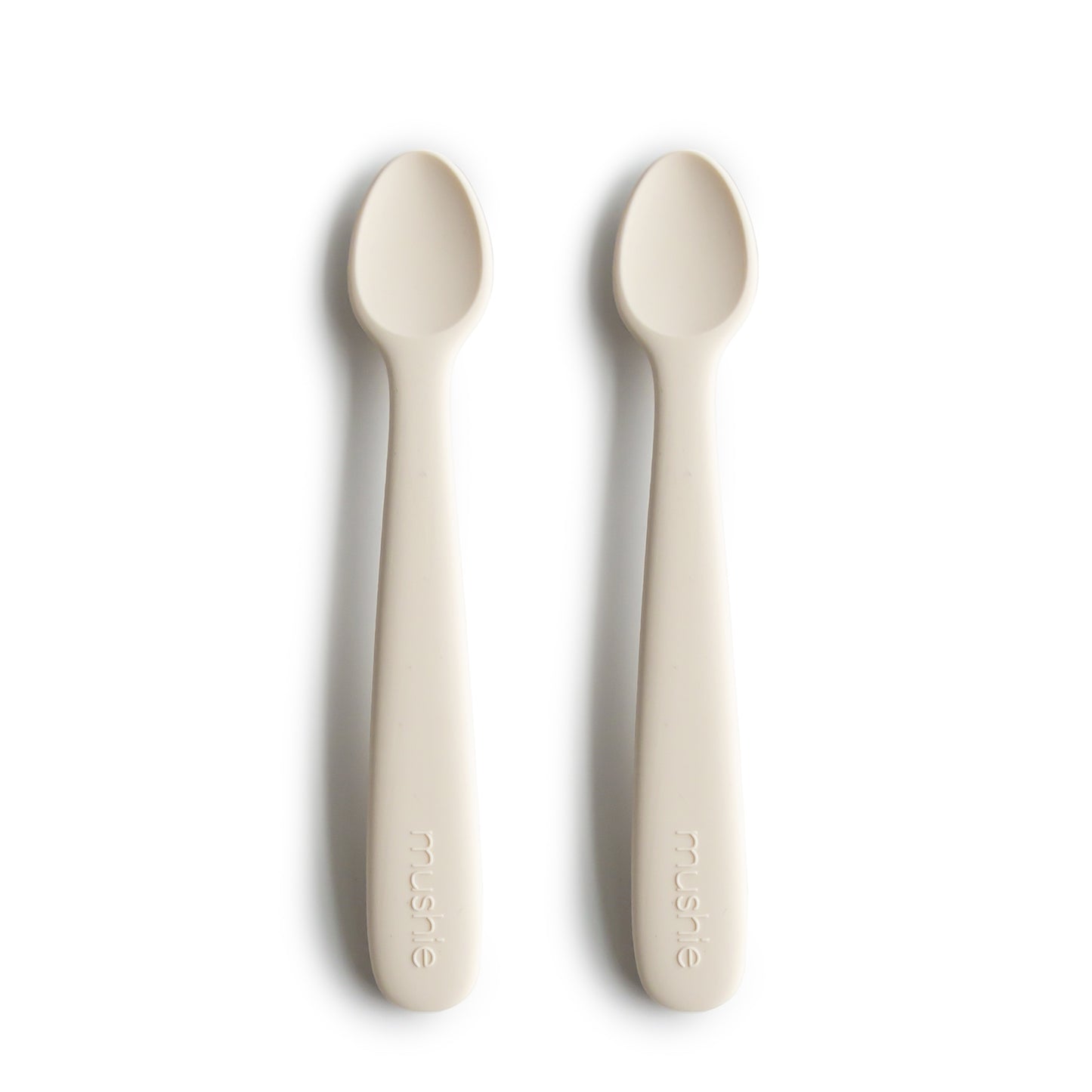 Mushie Silicone Feeding Spoons - Ivory x2 pair