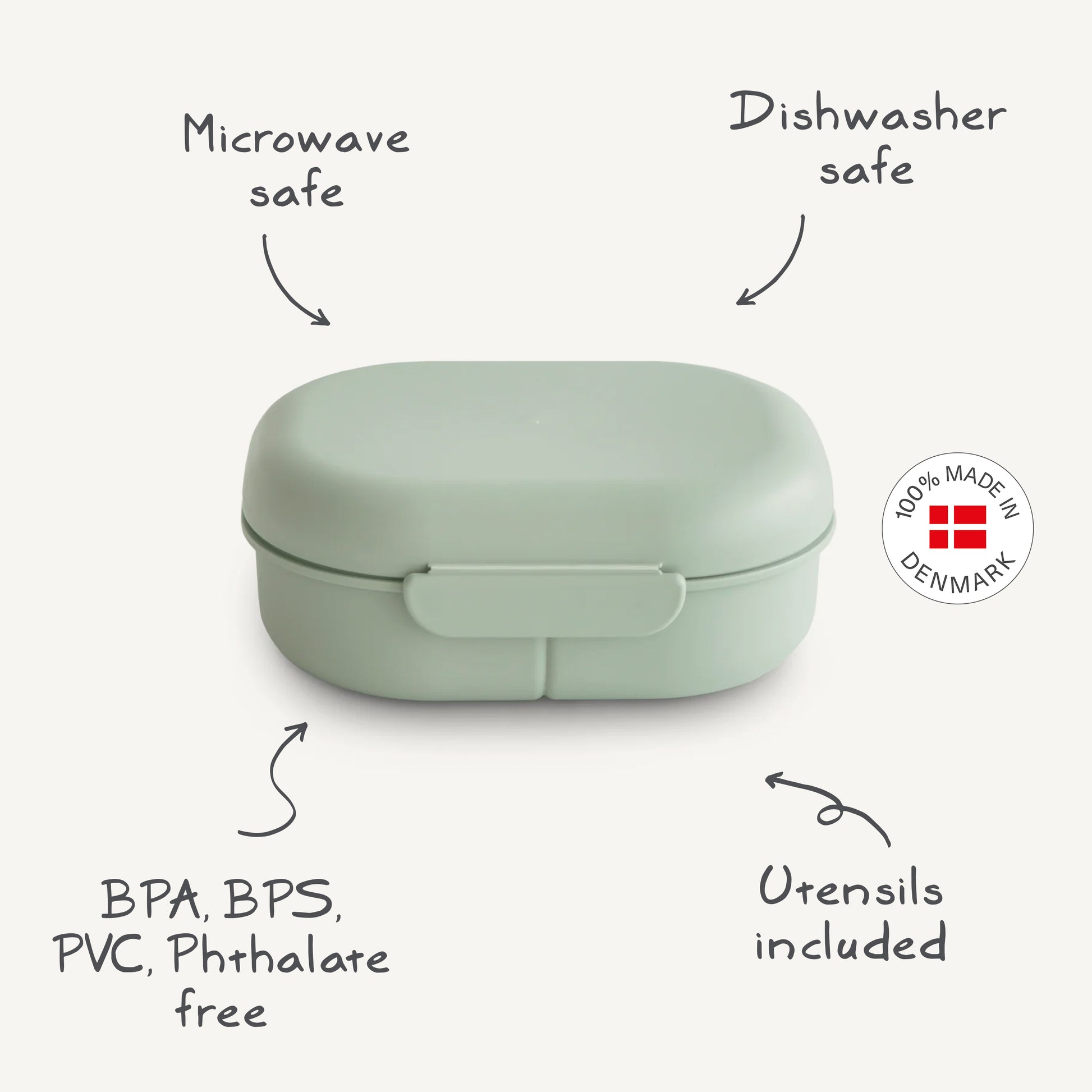 Mushie - Lunchbox - Sage - info