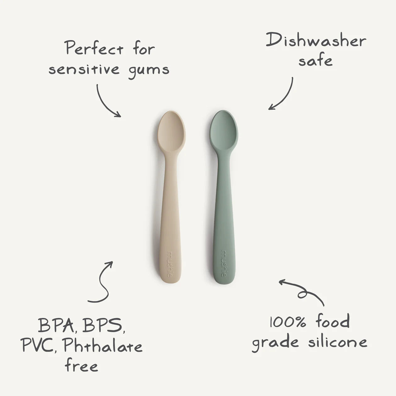 Mushie - Feeding Spoons - benefits